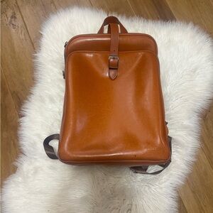 Elegant Brown Leather Backpack
